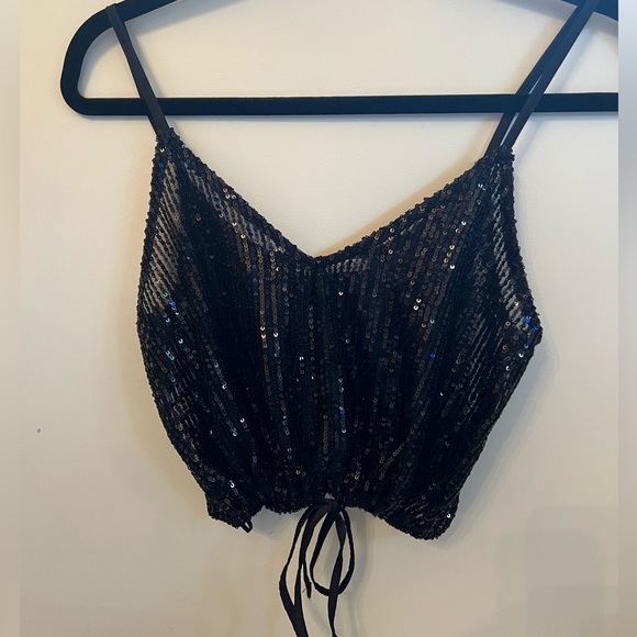 Zara Tops - Zara sequin cami excellent condition size small